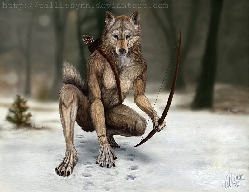 Anthropomorphic Wolf Archer