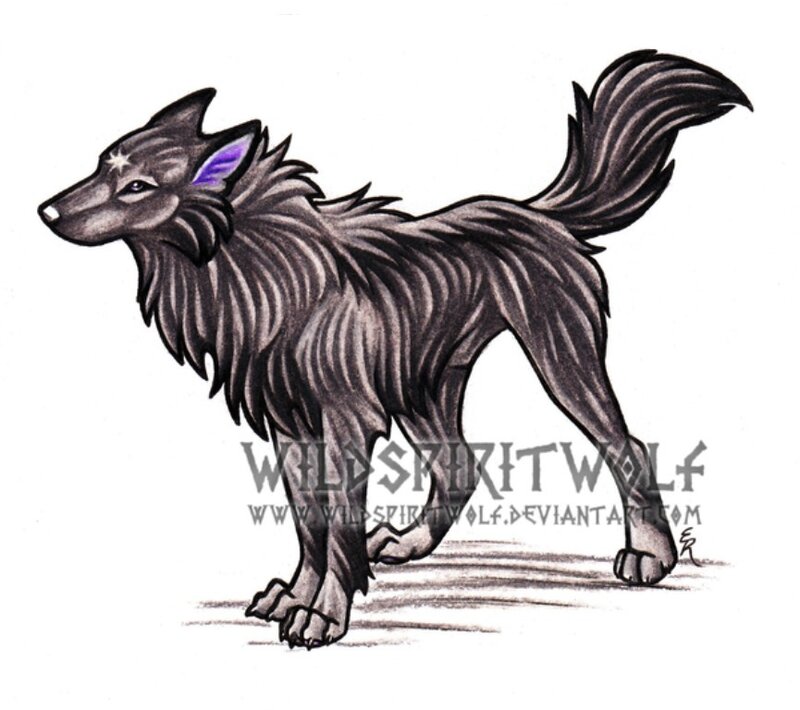 Anthropomorphic Wolf — Black, Neutral