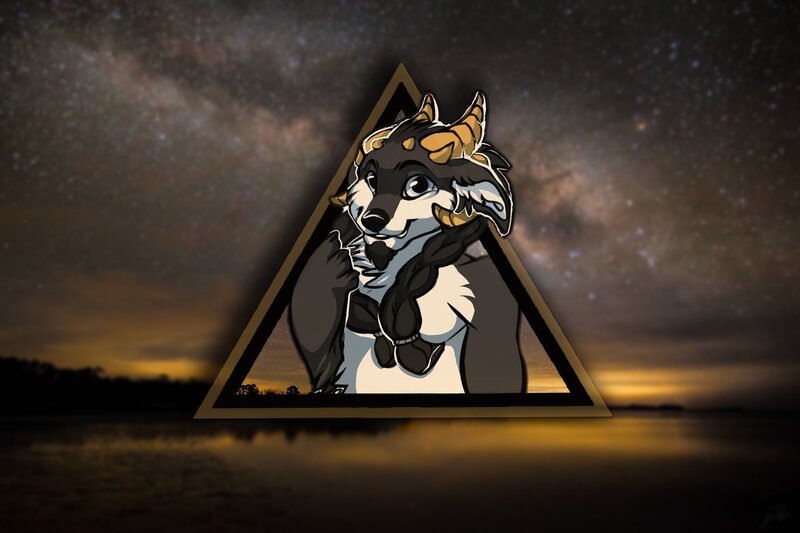 Anthropomorphic Wolf Character — Black, Dramatic, Night, Digital Art