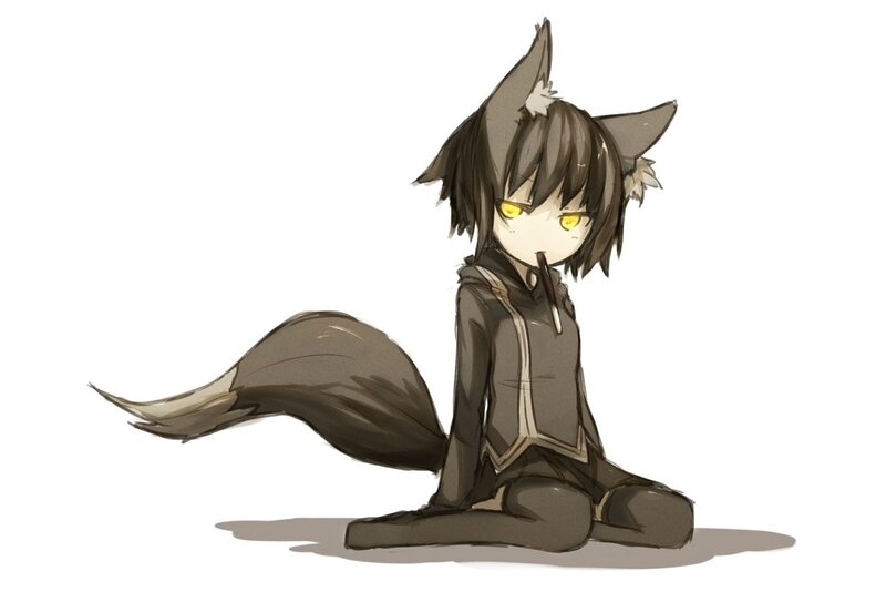 Anthropomorphic Wolf Character — Brown, Neutral, Digital Art