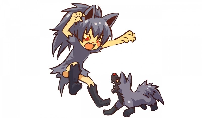 Anthropomorphic Wolf Character — Gray