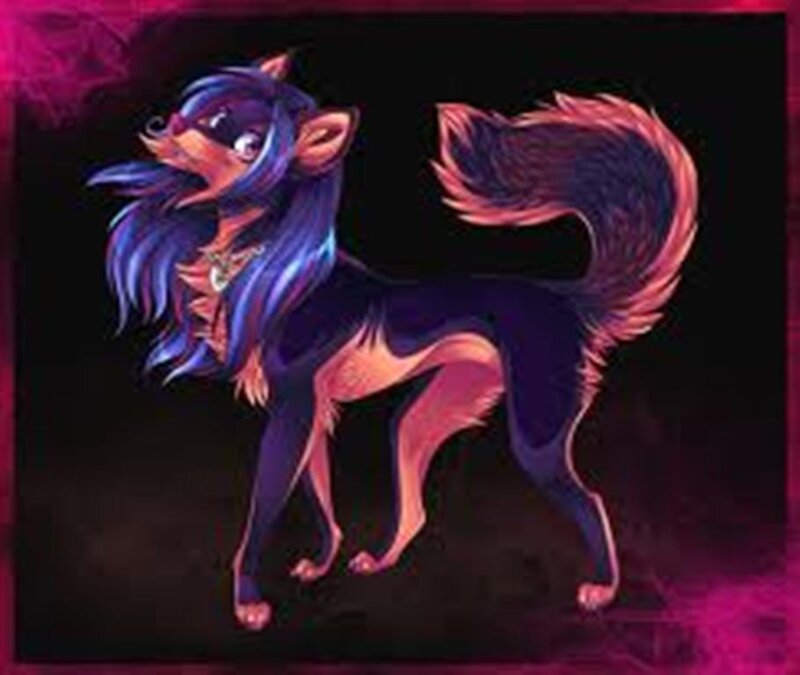 Anthropomorphic Wolf Character — Purple, Dramatic