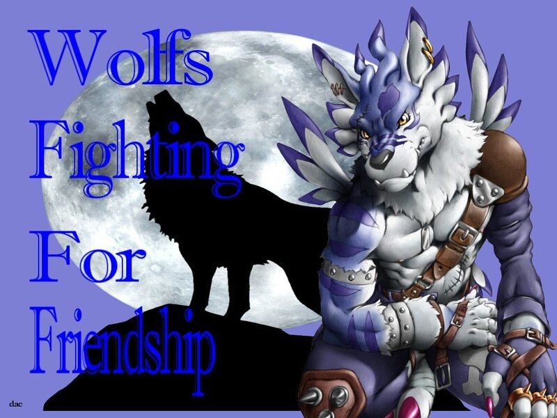 Anthropomorphic Wolf Character — Purple