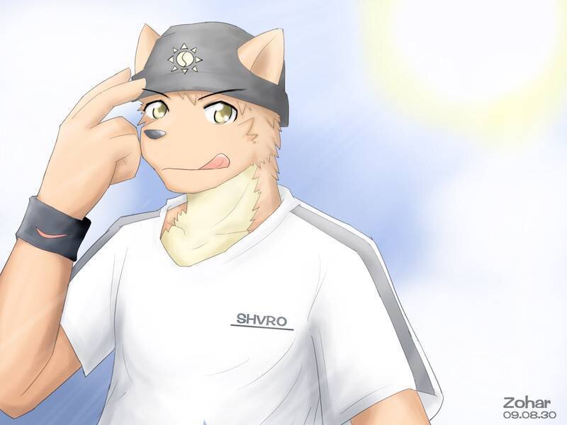 Anthropomorphic Wolf Character — White