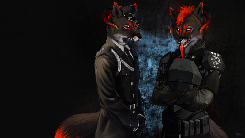 anthropomorphic wolf characters