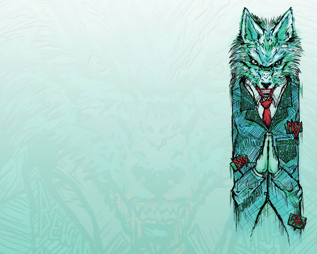 anthropomorphic wolf in suit