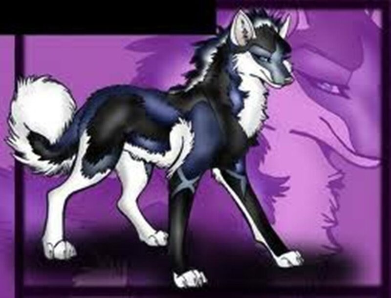 Anthropomorphic Wolf — Purple, Dramatic, Digital Art