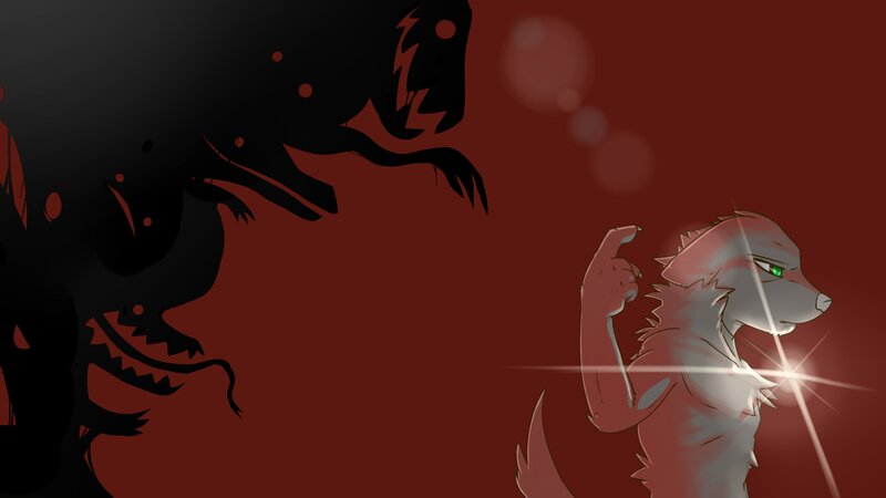 Anthropomorphic Wolf — Red