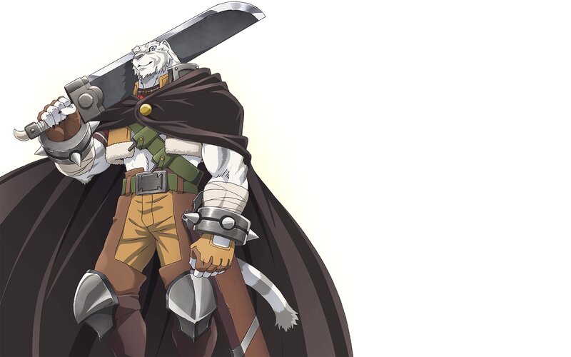 Anthropomorphic Wolf Warrior — White