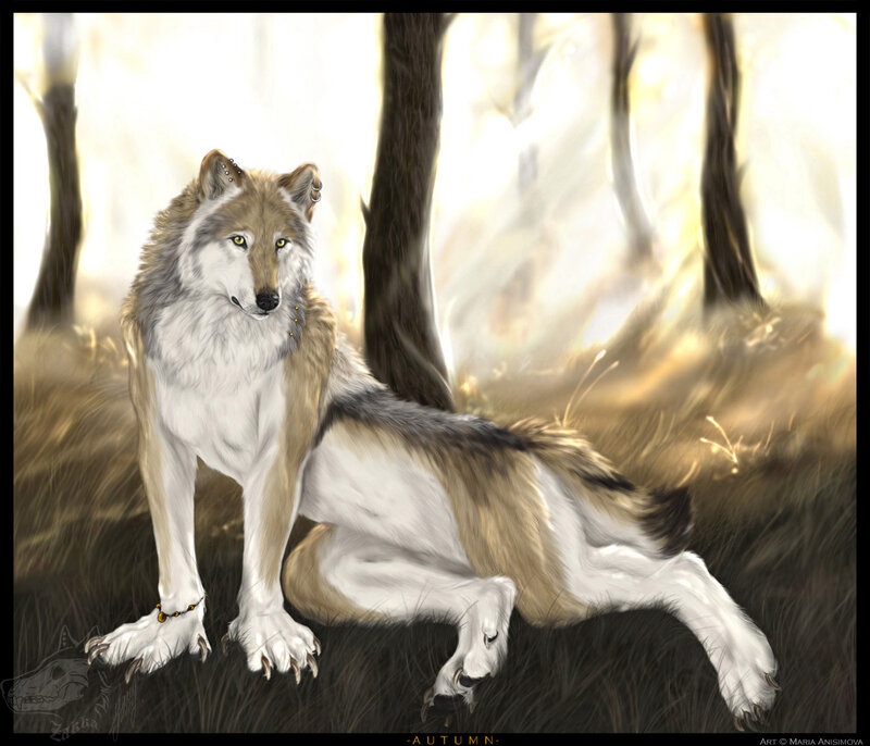 Anthropomorphic Wolf — White