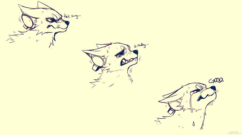 Anthropomorphic Wolf — Yellow