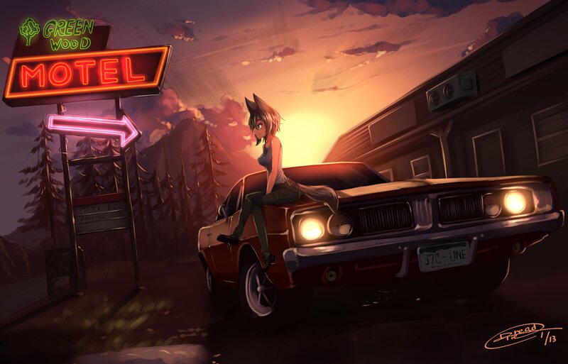 Anthropomorphic Woman on Car
