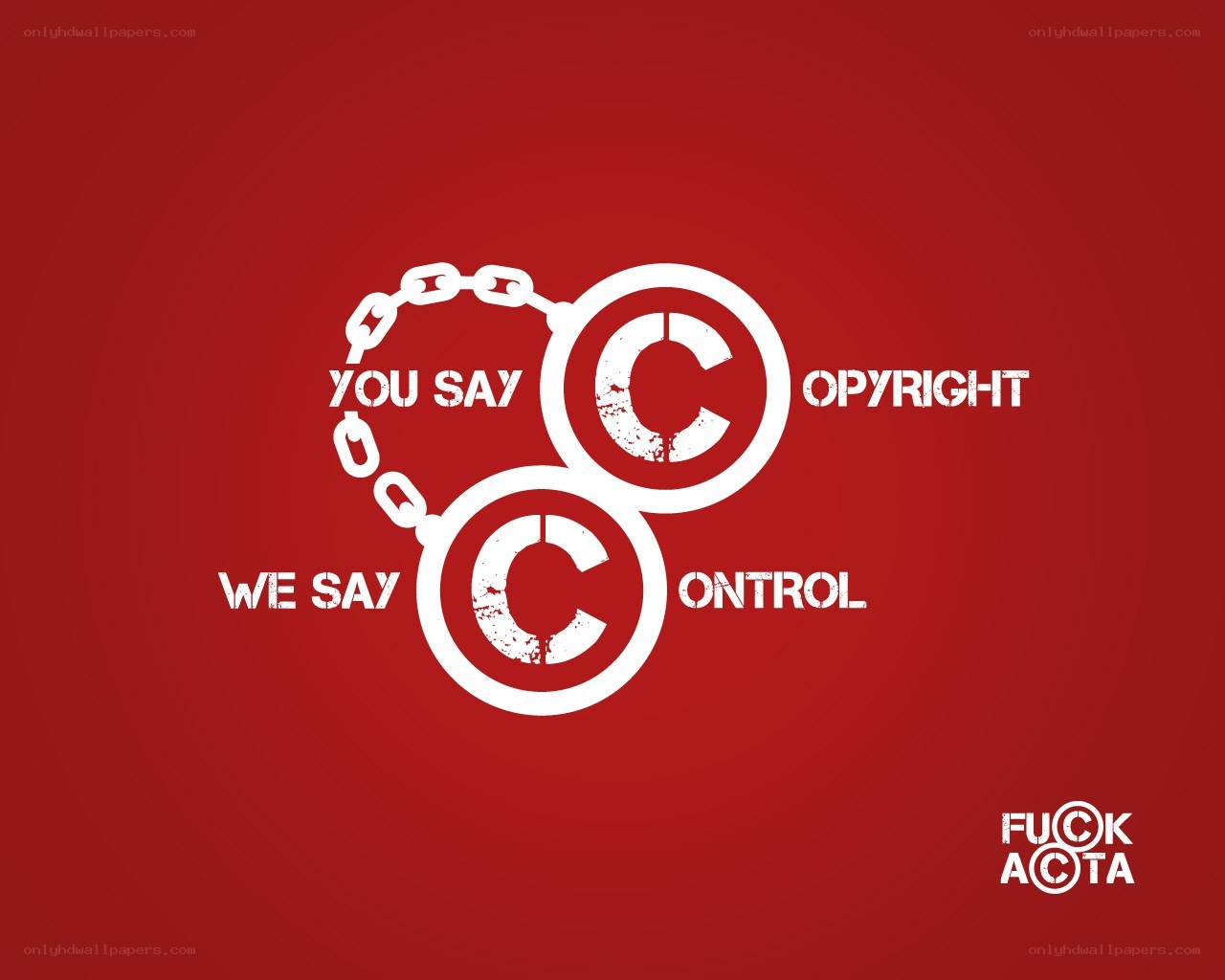 Anti-copyright control message