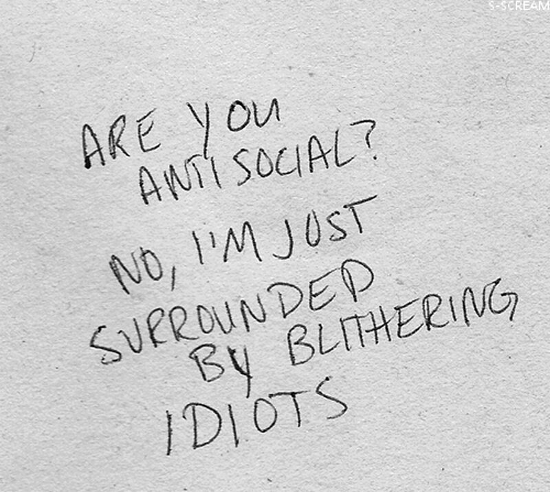 anti-social humor note