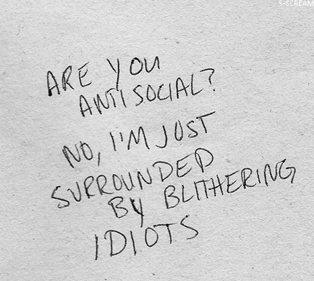 anti-social humor note
