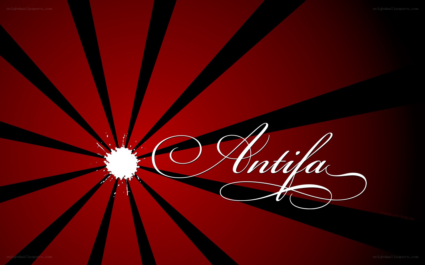Antifa text on red background