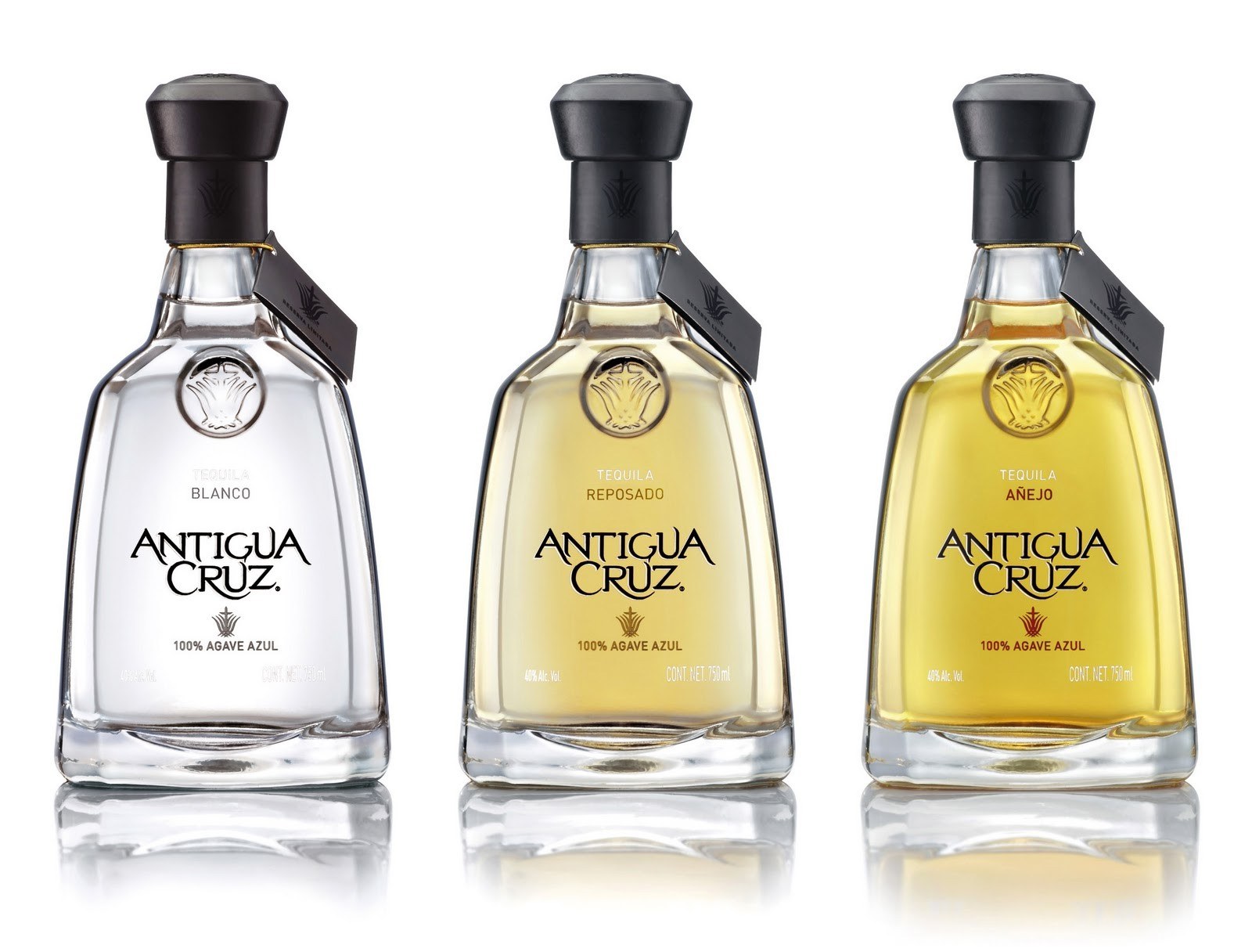 Antigua Cruz tequila bottles
