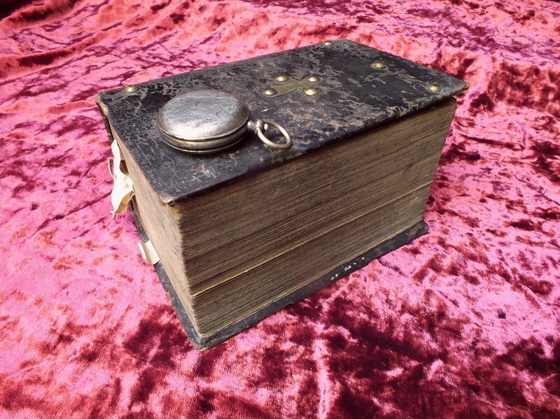 Antique Book with Pocket Watch