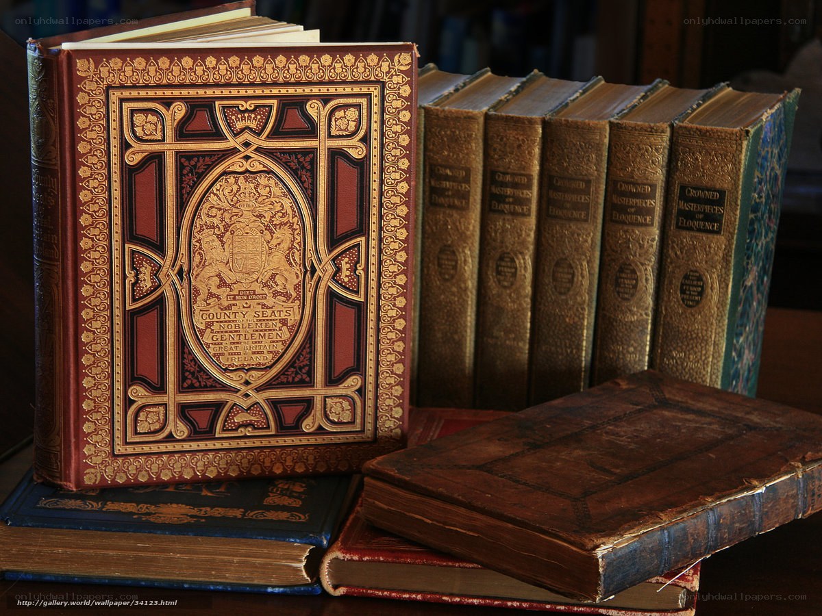 antique books on a table