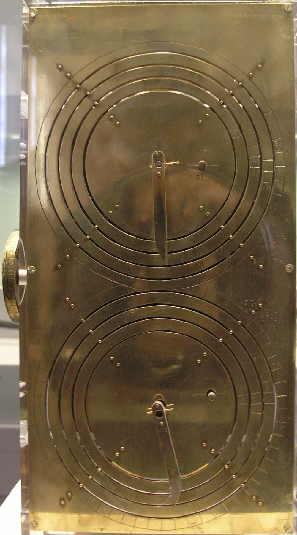 Antique brass astronomical instrument