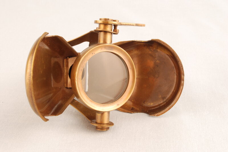 antique brass telescope