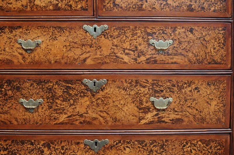 antique burl wood chest