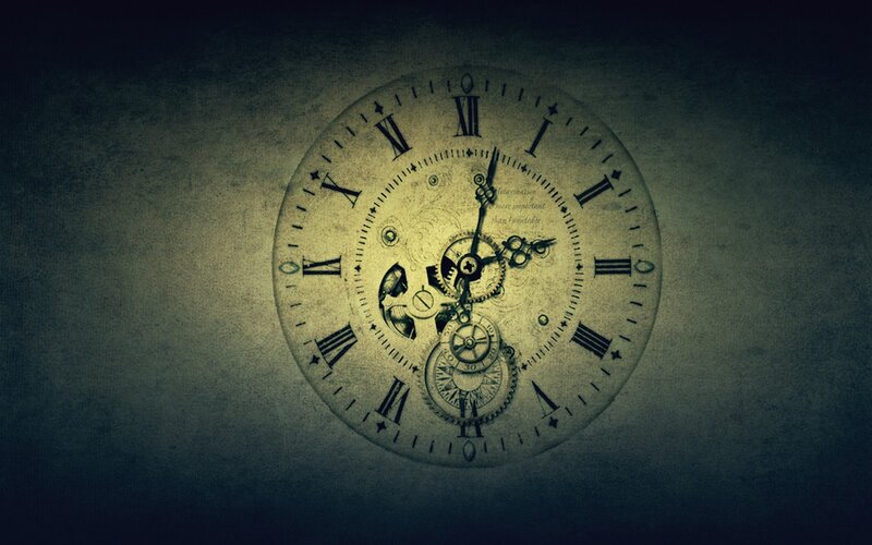 Antique Clock Face — Black, Dramatic, Illustration