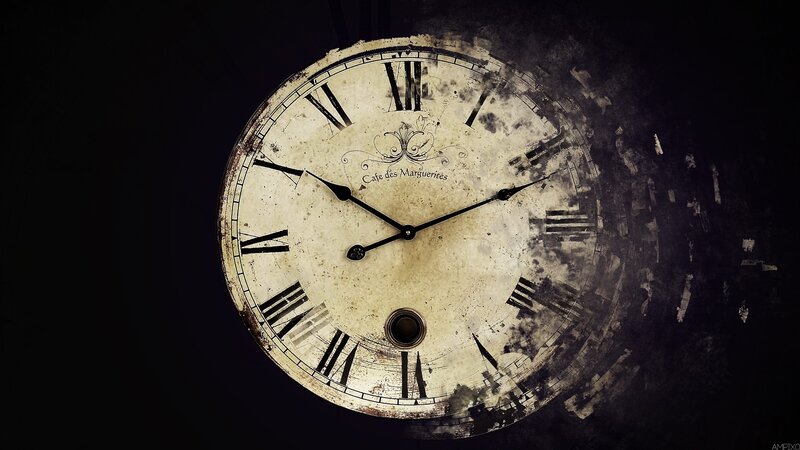 Antique Clock Face — Black