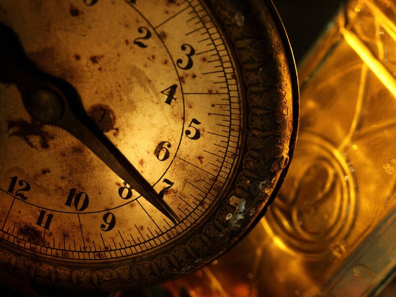 Antique Clock Face — Brown, Dramatic, Photograph
