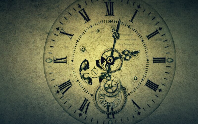 Antique Clock Face — Brown
