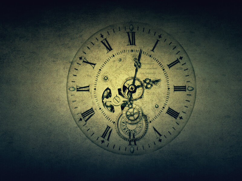 Antique Clock Face — Gray
