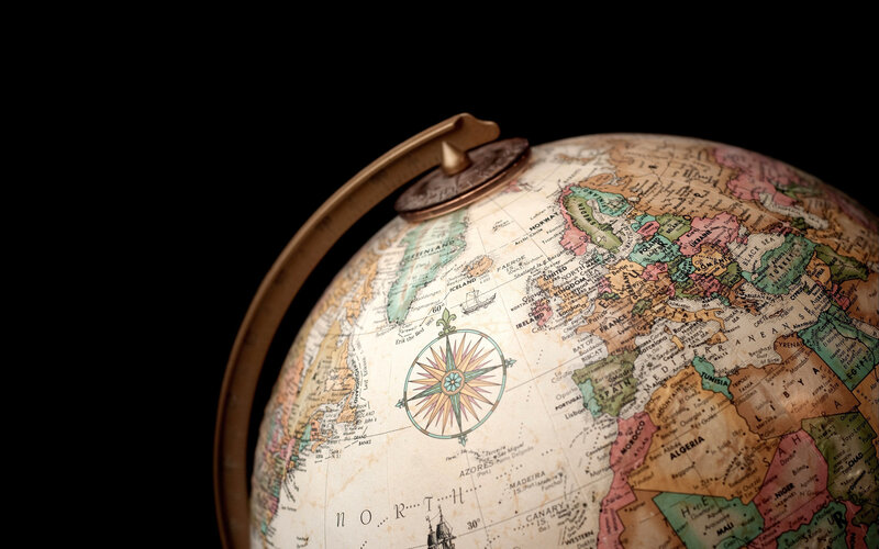 Antique Globe of Europe