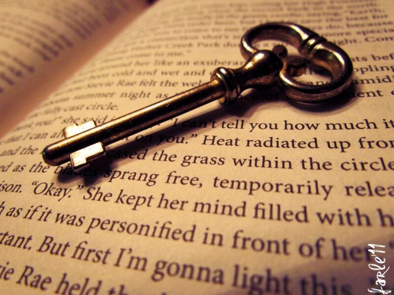 Antique Key on Book — Brown, Calm