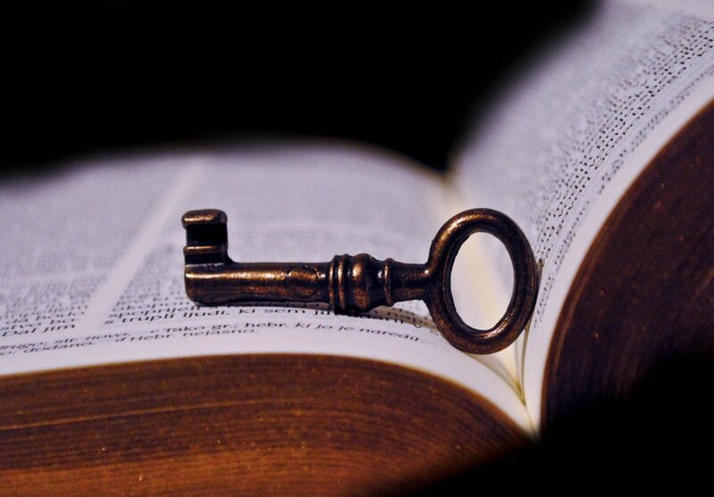 Antique Key on Book