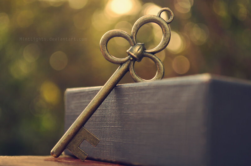Antique Key on Box