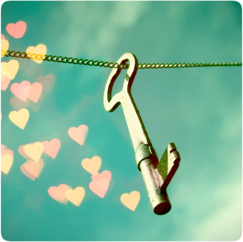 Antique Key on Chain