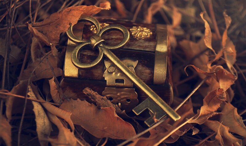 Antique Key on Chest