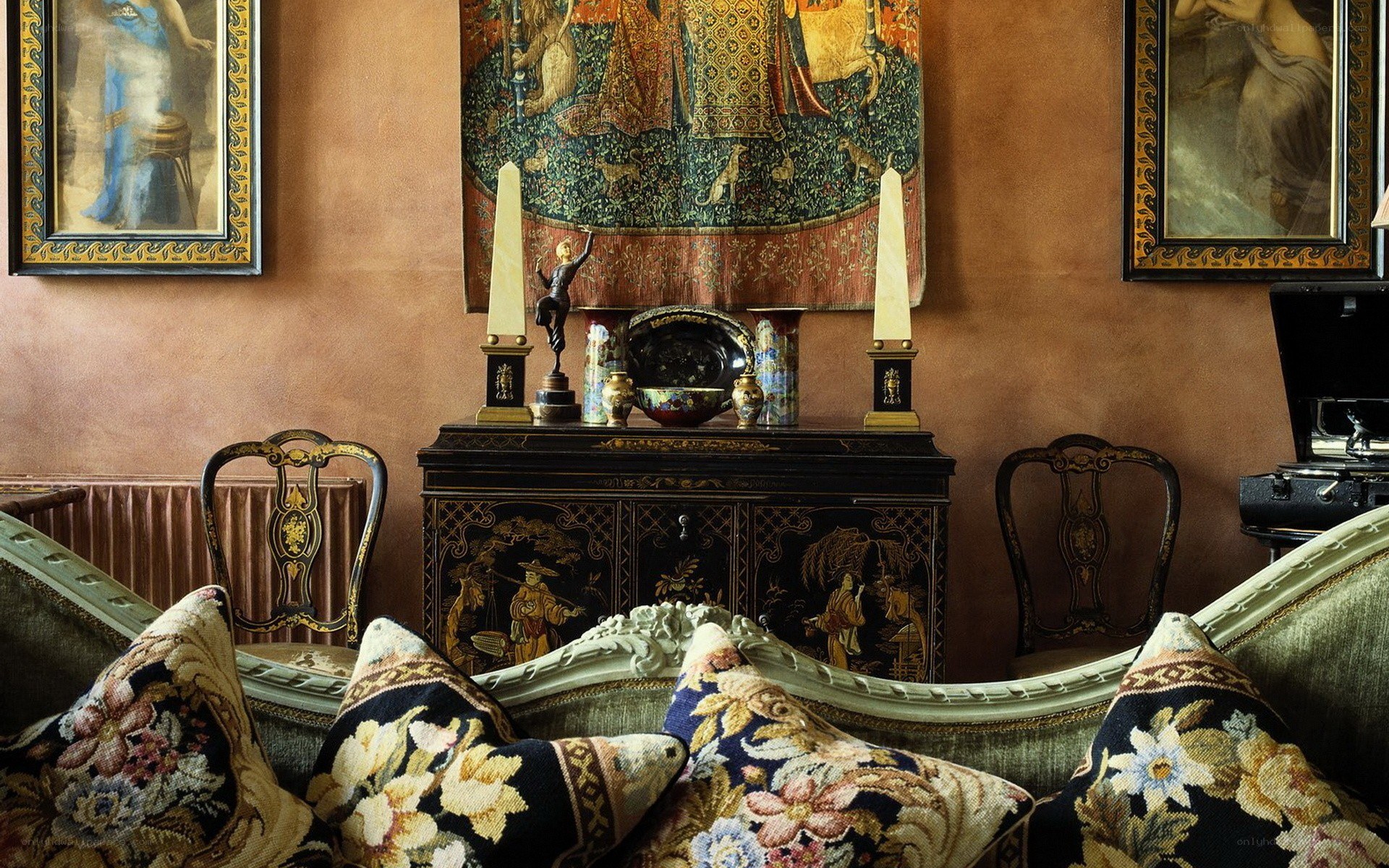 antique living room interior