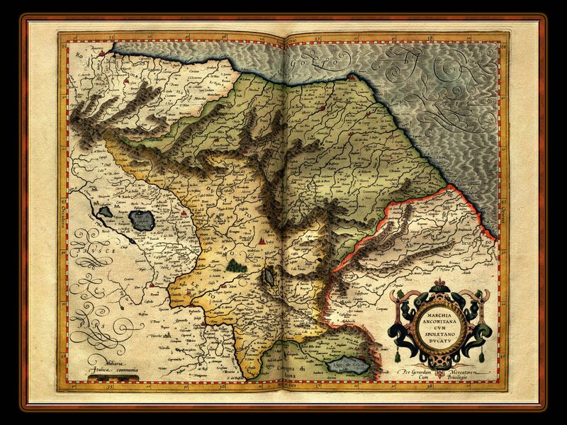 Antique Map of Italy — Brown