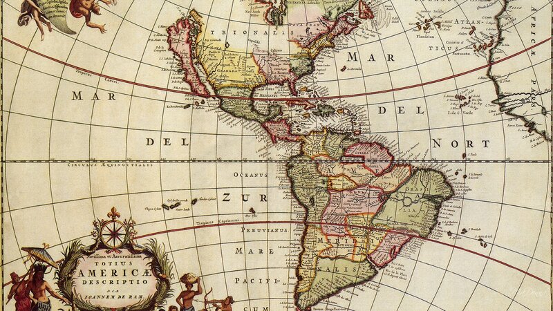 Antique Map of the Americas
