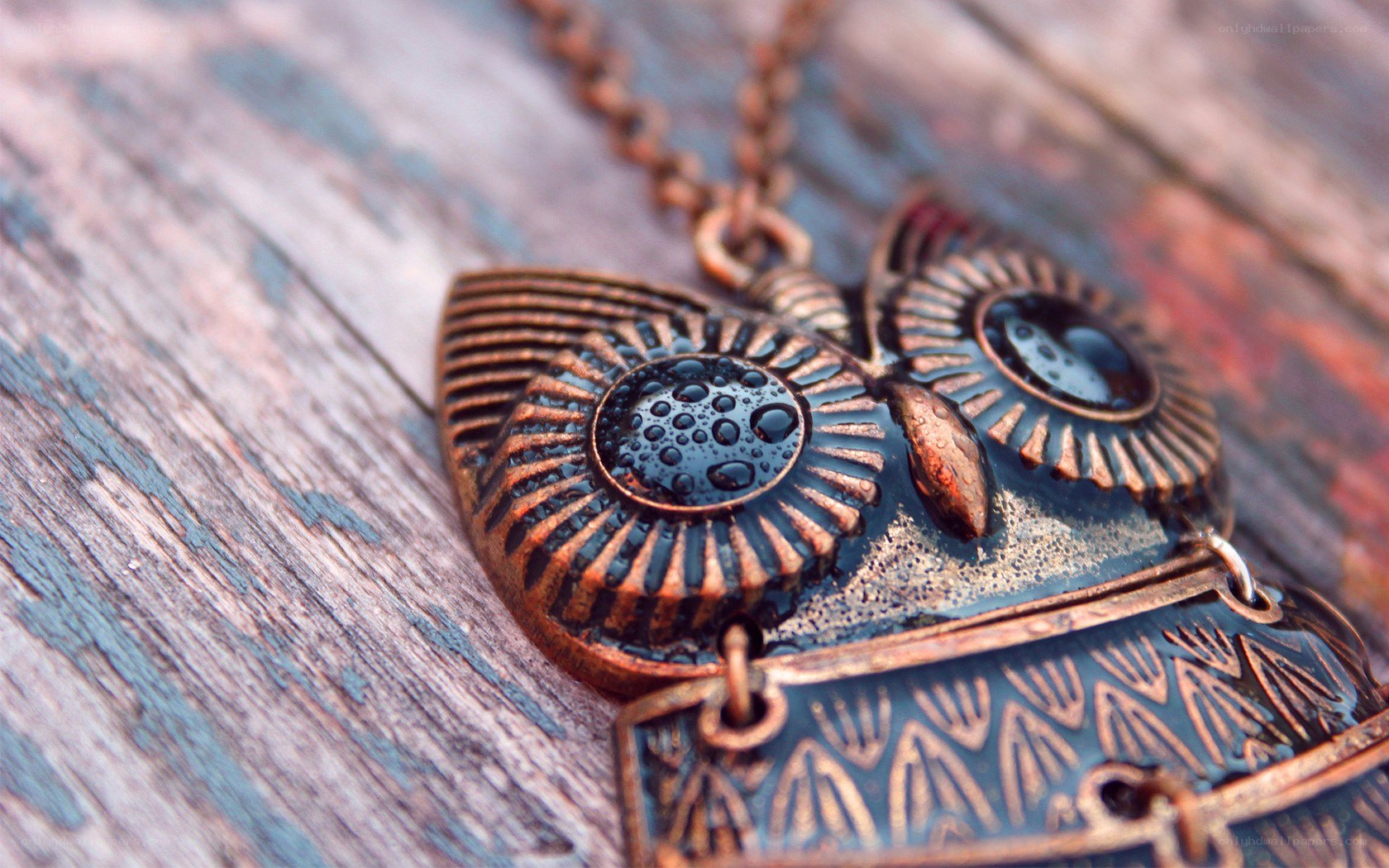 antique owl pendant necklace
