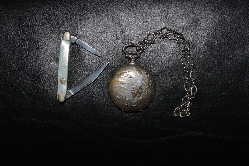 Antique Pocket Watch and Knife