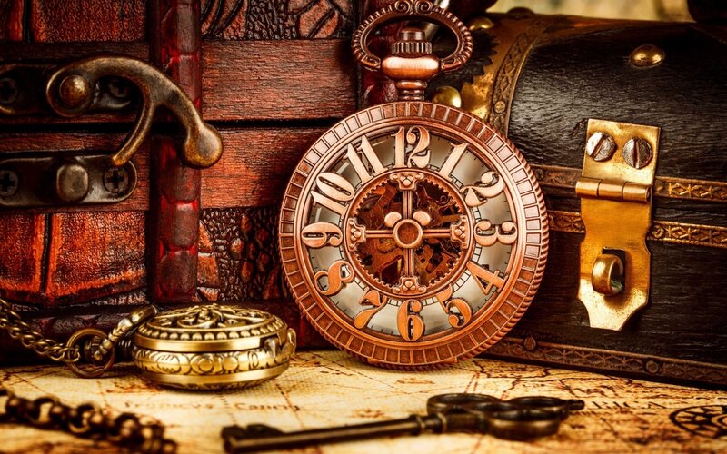 Antique Pocket Watch — Brown, Mysterious