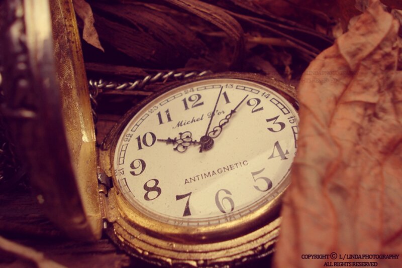 Antique Pocket Watch — Brown, Nostalgic