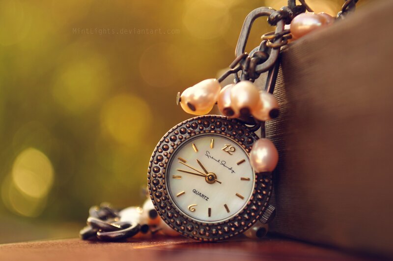 Antique Pocket Watch — Brown, Serene, Sunset