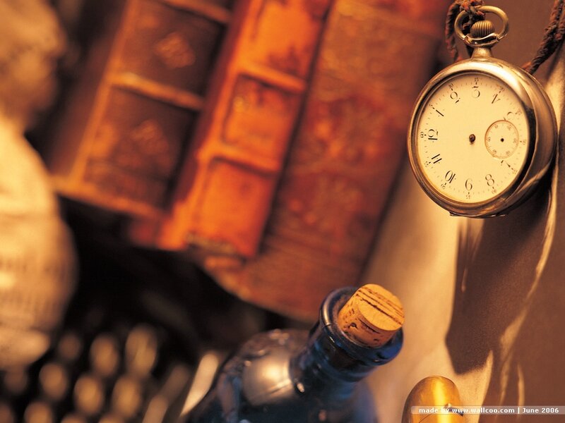 Antique Pocket Watch — Brown