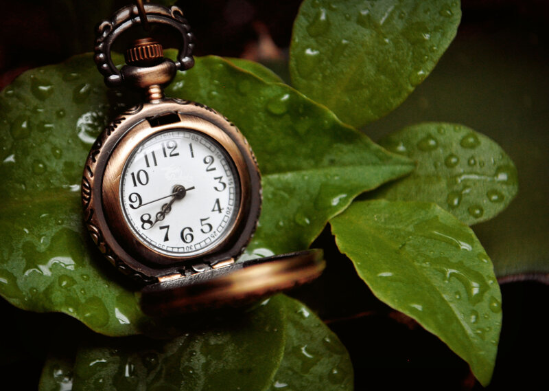 Antique Pocket Watch — Green, Serene, Photograph