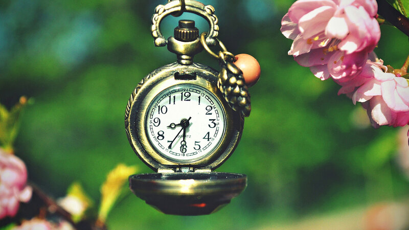 Antique Pocket Watch — Pink, Serene, Spring