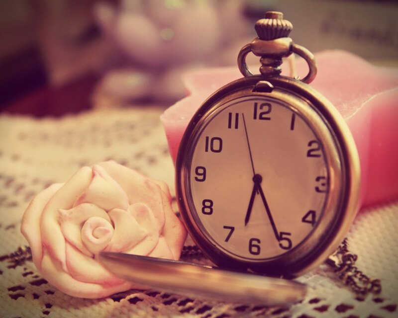 Antique Pocket Watch — Pink