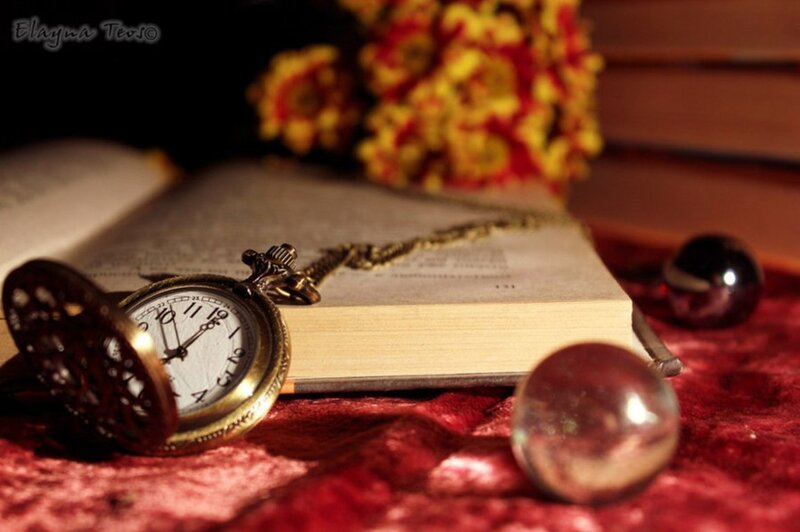 Antique Pocket Watch — Red, Dramatic